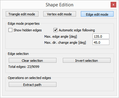 Edge edit modes