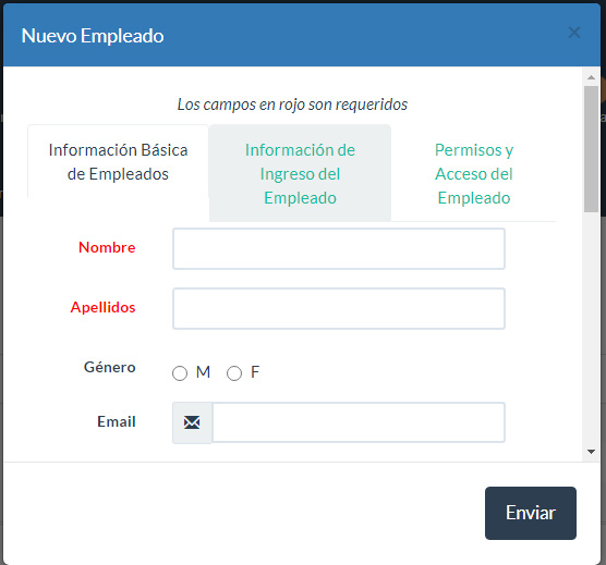 Crear empleados